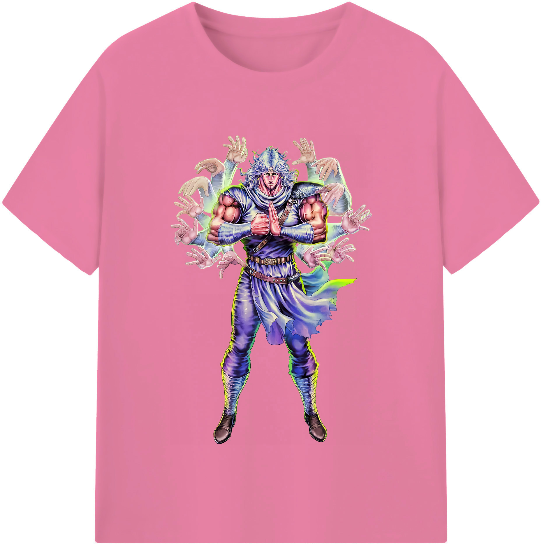 （画像用） 北斗の拳 Fist of the North Star 綿100％半袖Tシャツ（フロントプリント）